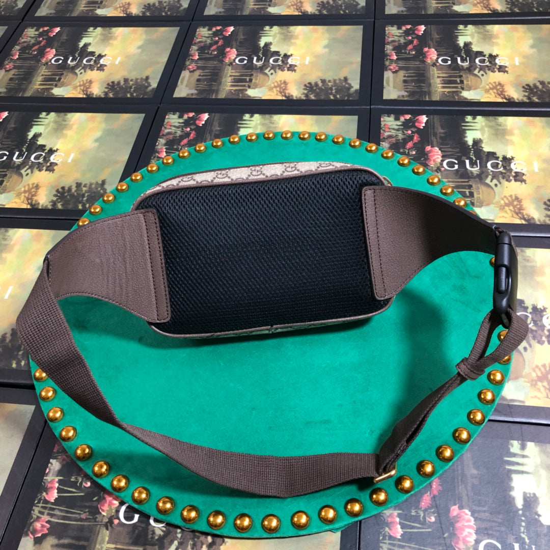 Gucci Ophidia Small Belt Bag in GG Supreme Canvas with Web Detail