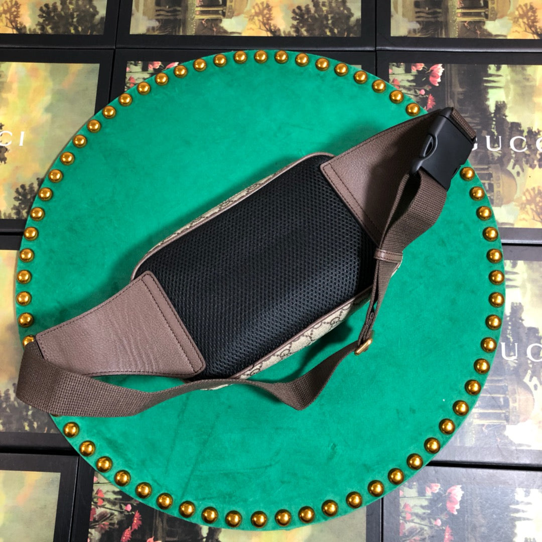 Gucci Ophidia Small Belt Bag in GG Supreme Canvas with Web Detail
