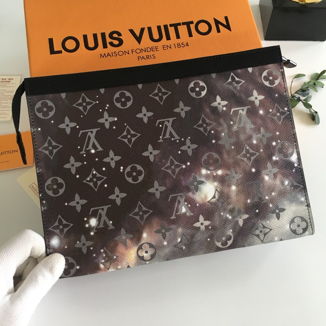 Louis Vuitton Monogram Galaxy Pochette Voyage MM Pouch