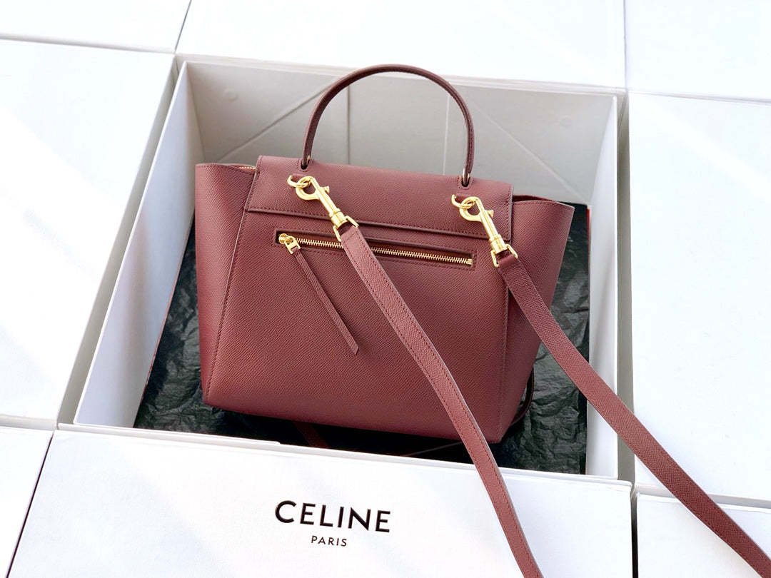 Celine Nano Belt Bag in Grained Calfskin - Rose