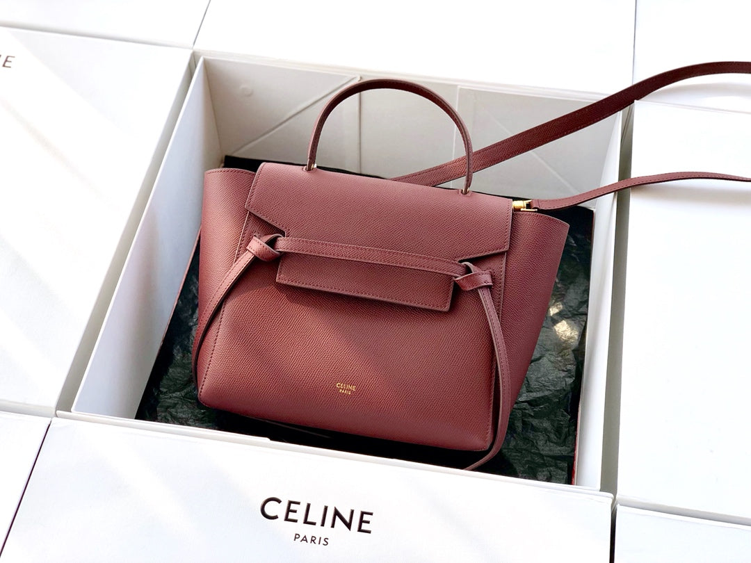 Celine Nano Belt Bag in Grained Calfskin - Rose