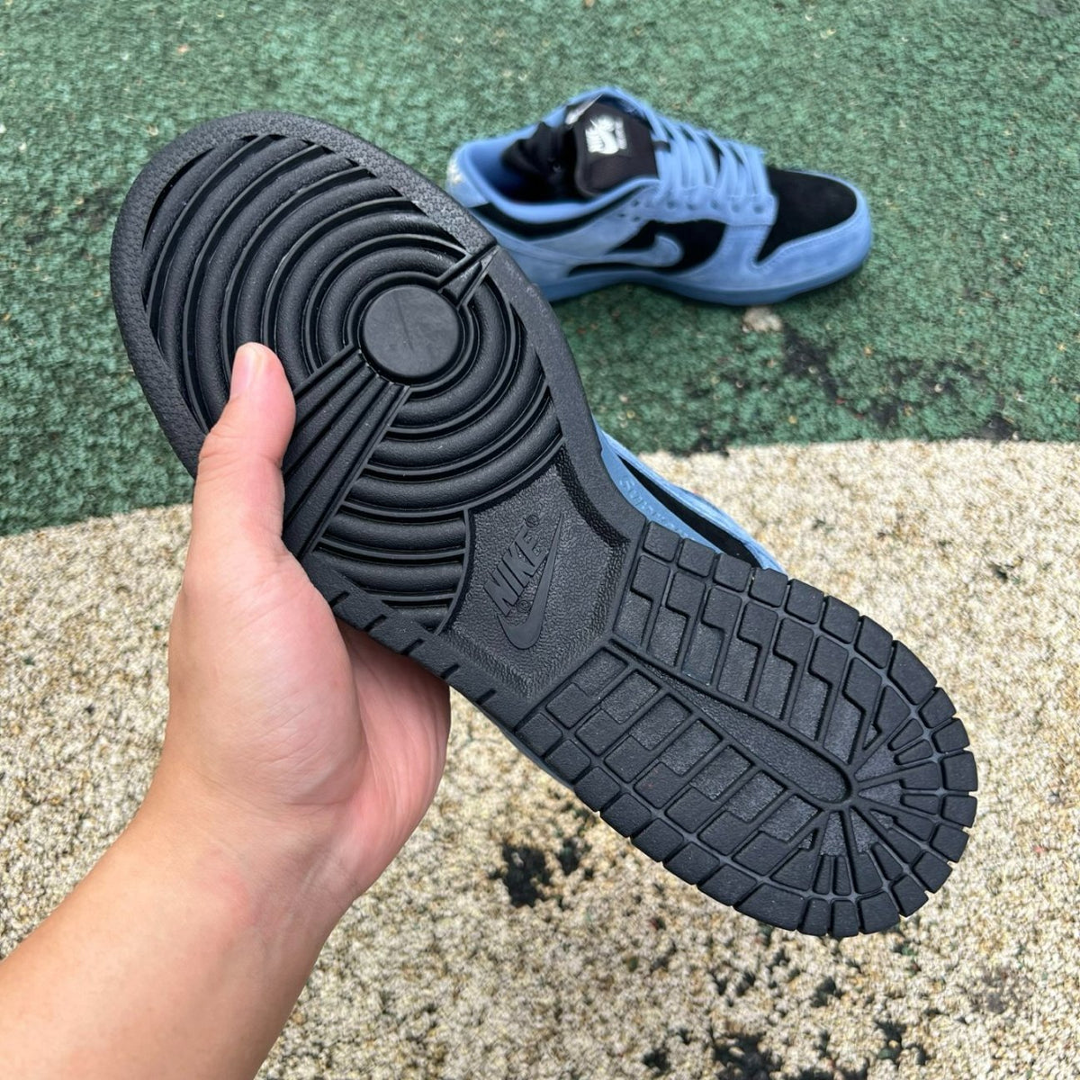 Supreme x Nike Dunk Low SB in the "Ocean Fog"