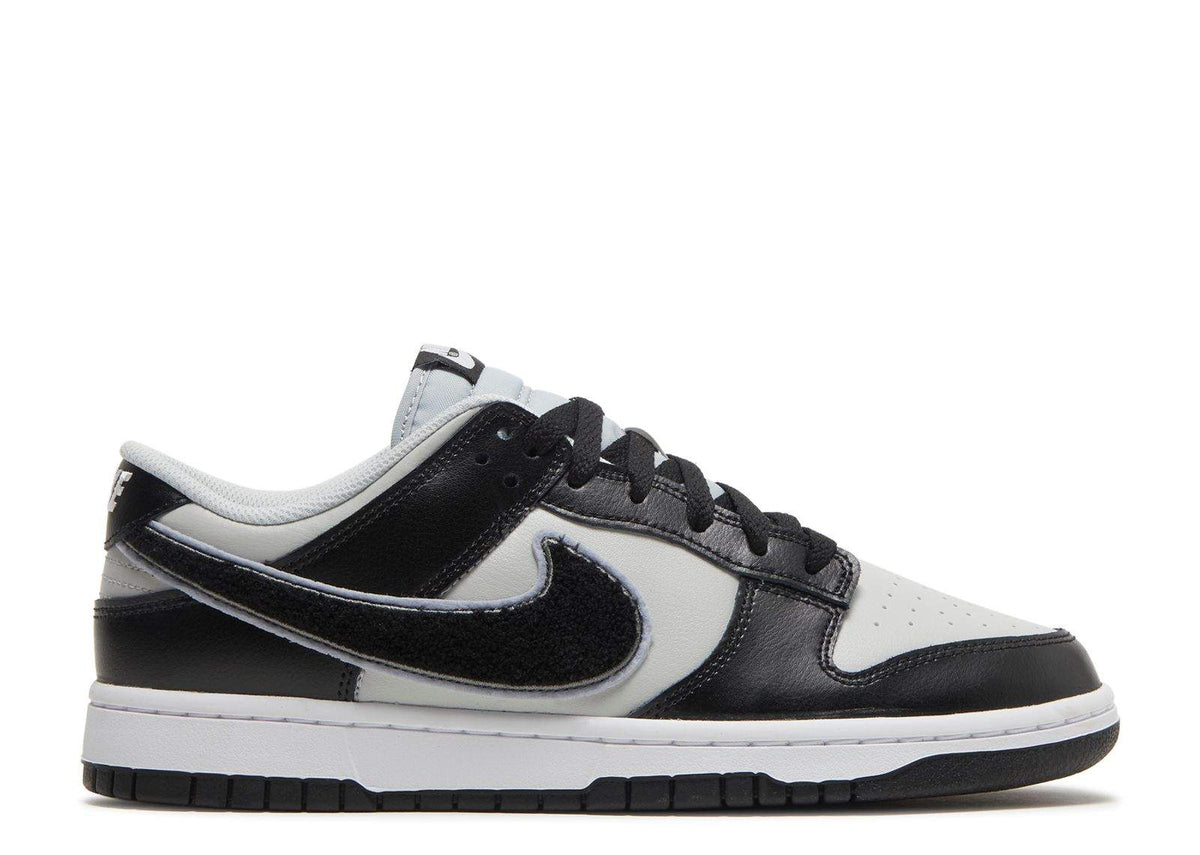Nike Dunk Low 'Chenille Swoosh – Black Grey Fog' Unfading Sneaker