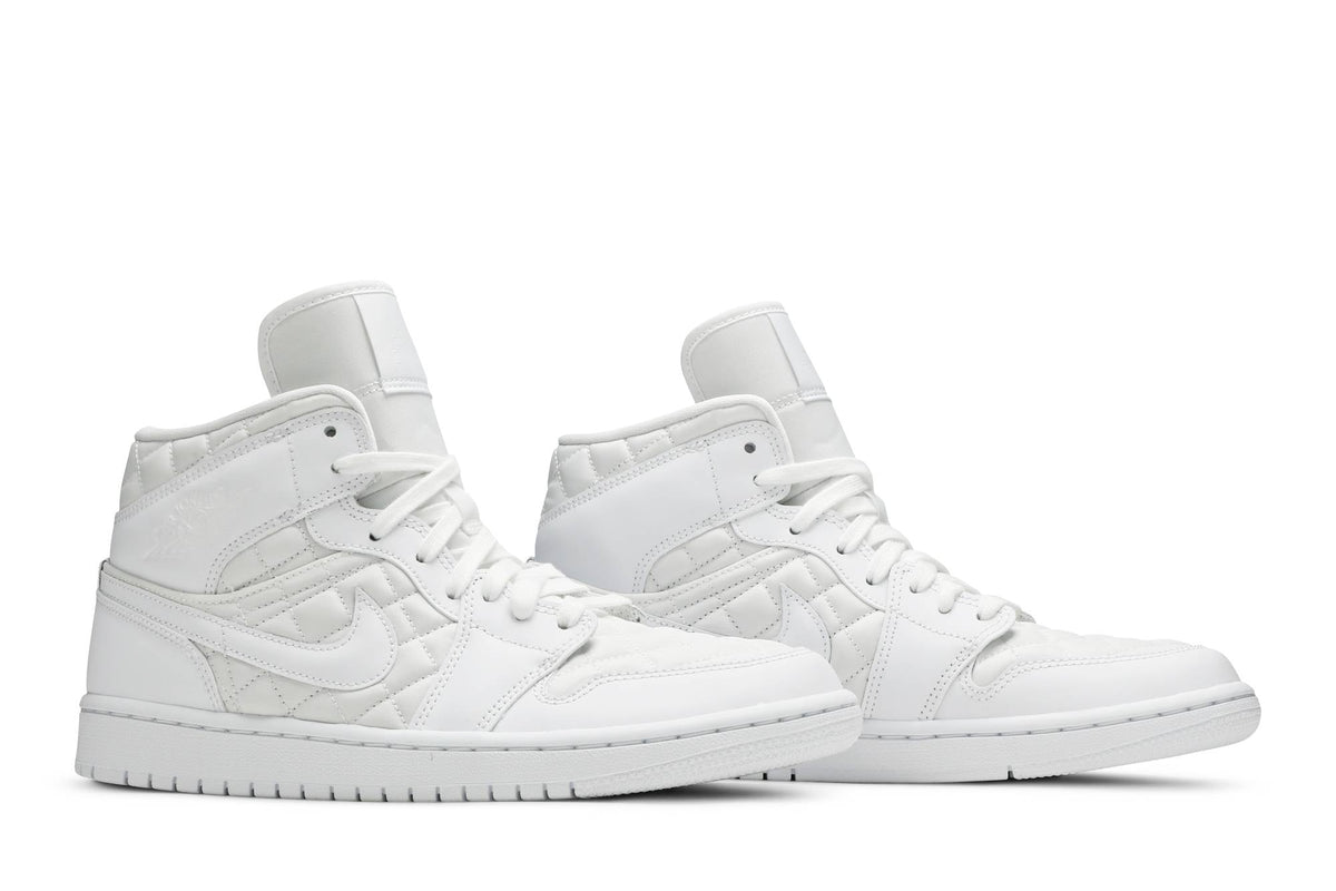 ( Women ) Air Jordan 1 Mid SE White Quilted DB6078-100