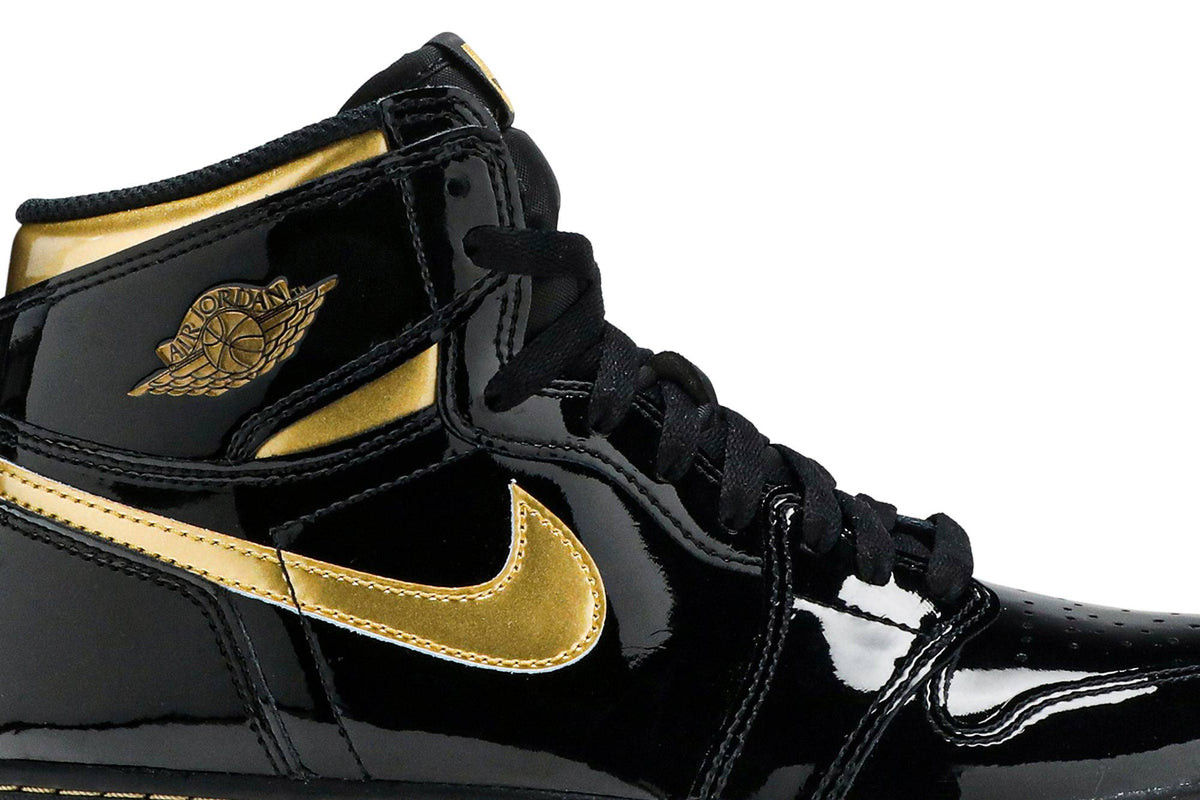 ( Grade School ) Air Jordan 1 Retro High OG 'Black Metallic Gold' 575441-032