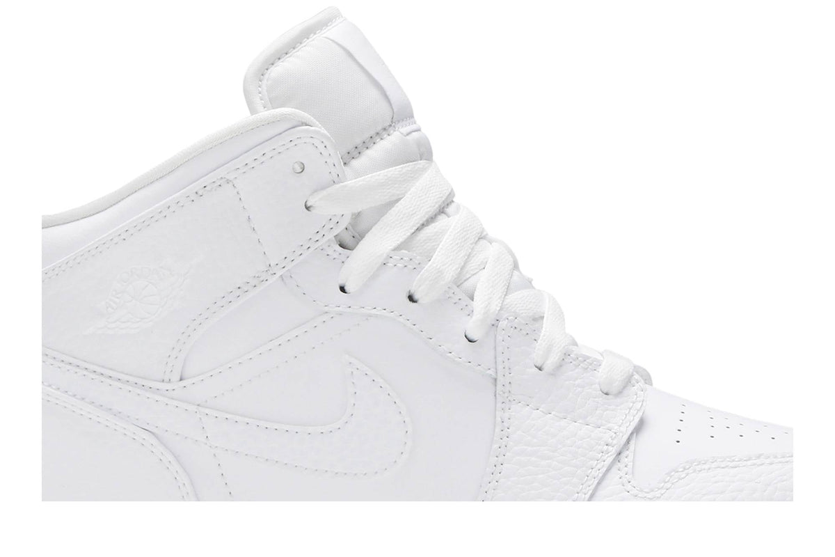 ( Grade School ) Air Jordan 1 Mid 'Triple White' 554725-130