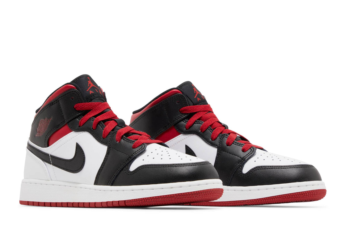 ( Grade School ) Air Jordan 1 Mid Gym Red Black Toe DQ8423-106