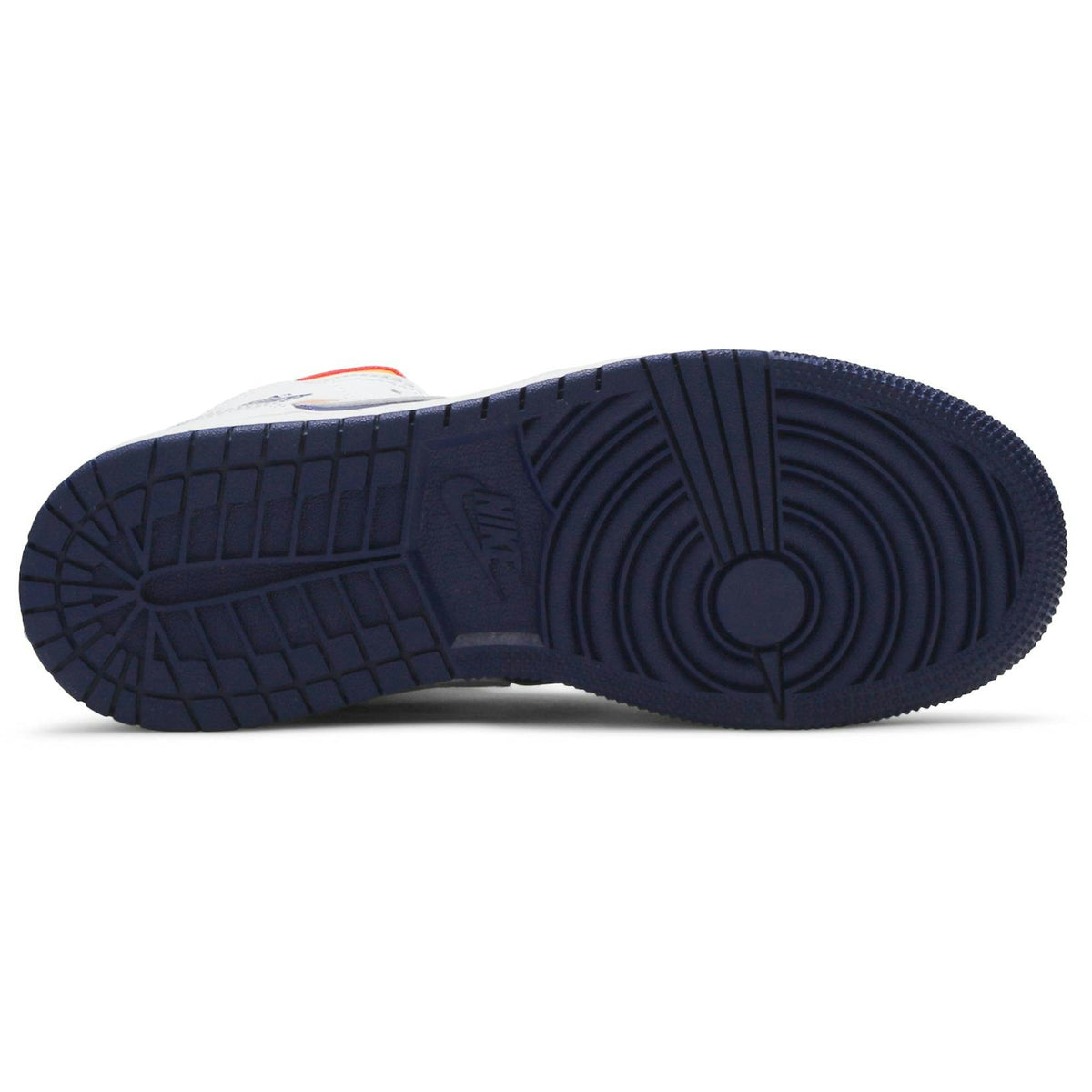( Grade School ) Air Jordan 1 Mid 'White Deep Royal Blue' 554725-131