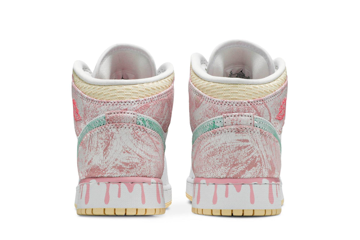 ( Grade School ) Air Jordan 1 Mid SE 'Ice Cream' DD1666-100