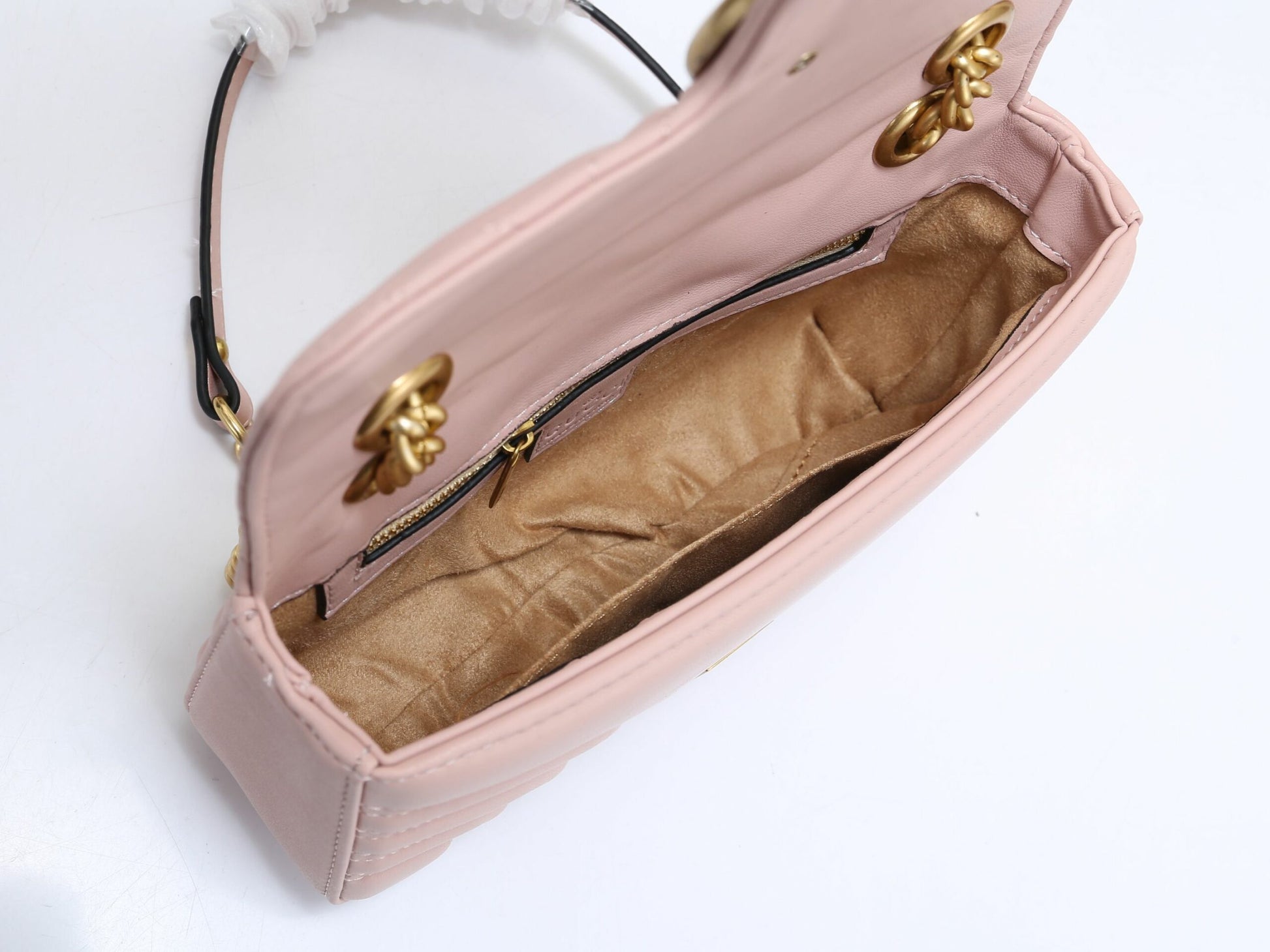 Gucci GG Marmont Small Matelassé Shoulder Bag - Dusty Pink