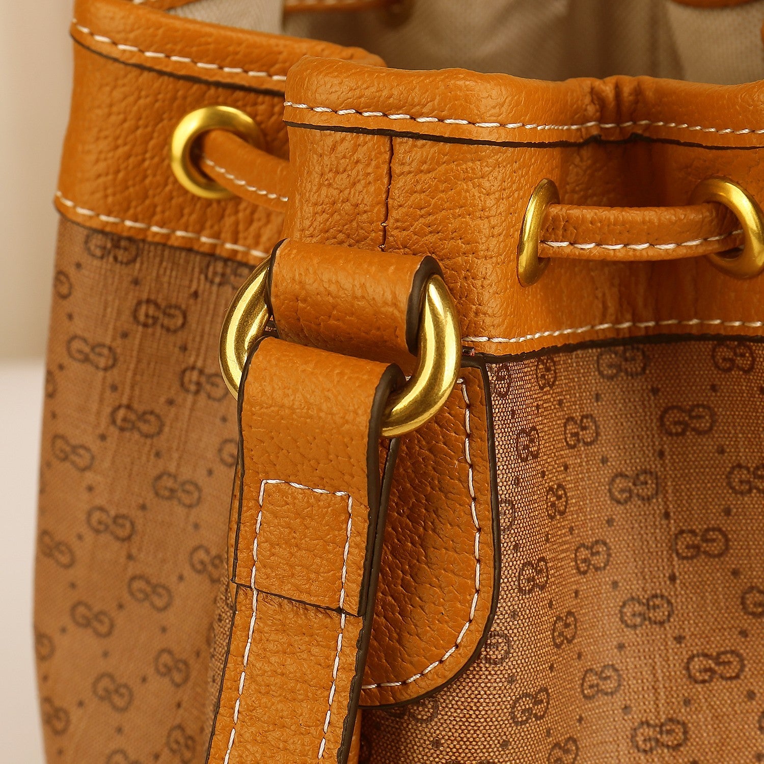 Disney x Gucci Mickey Mouse Monogram Canvas Bucket Bag - Brown