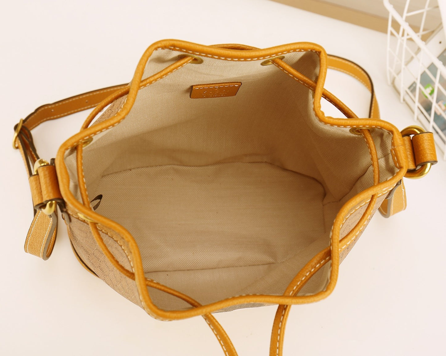 Disney x Gucci Mickey Mouse Monogram Canvas Bucket Bag - Brown