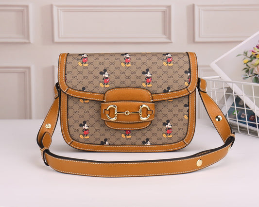 Gucci x Disney Mickey Mouse Horsebit 1955 Shoulder Bag