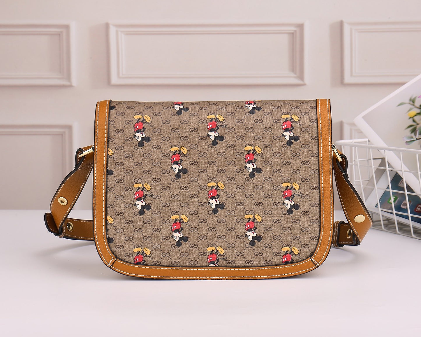 Gucci x Disney Mickey Mouse Horsebit 1955 Shoulder Bag
