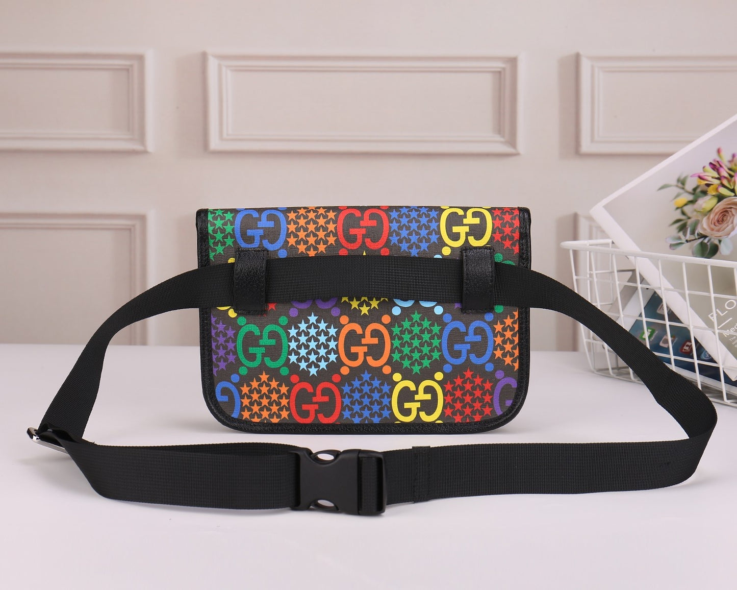 Multicolor GG Logo Canvas Belt Bag - Vibrant Waist Pack