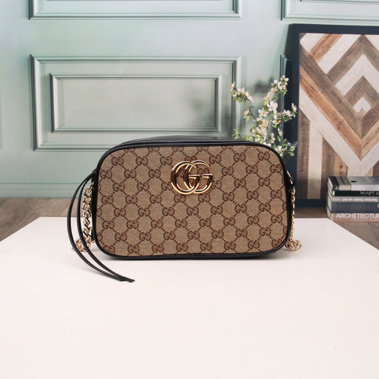 Gucci GG Marmont Small Shoulder Bag in GG Supreme Canvas