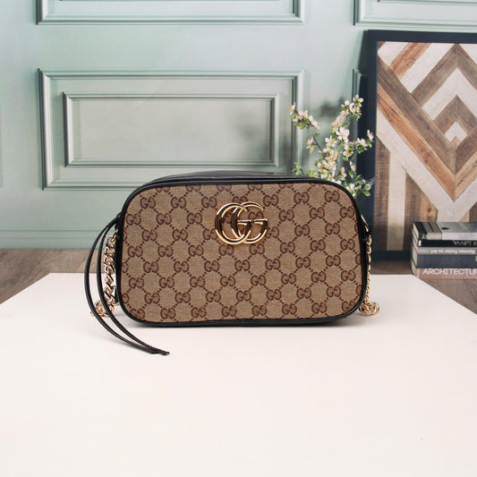 Gucci GG Marmont Small Shoulder Bag in GG Supreme Canvas