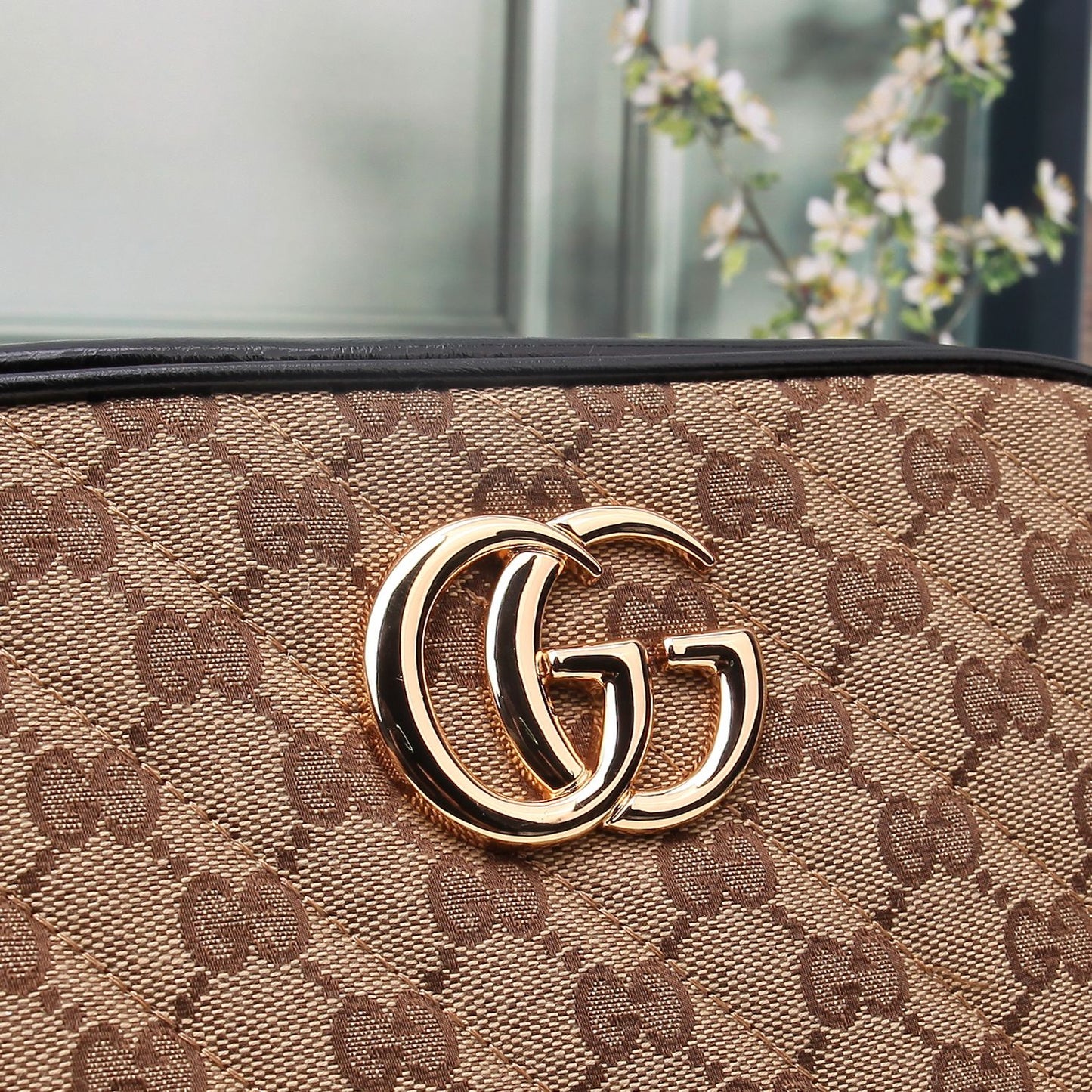 Gucci GG Marmont Small Shoulder Bag in GG Supreme Canvas