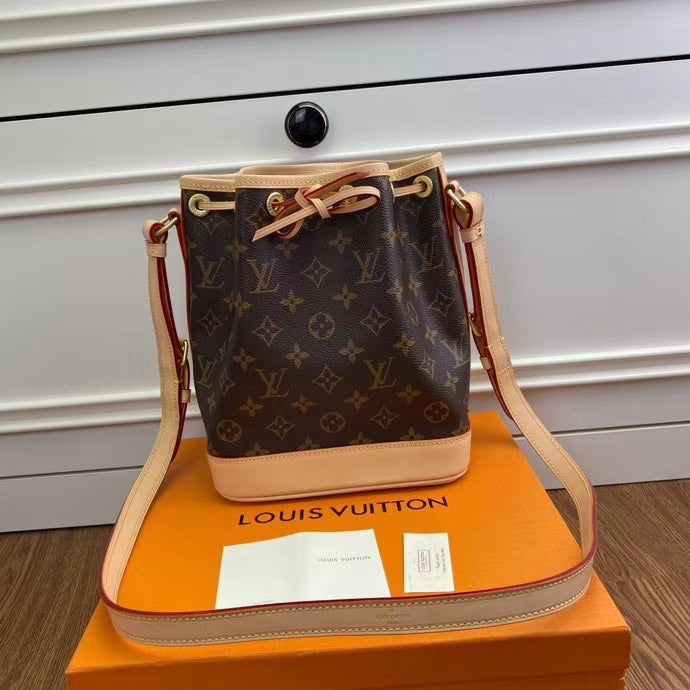 Louis Vuitton Nano Noé Monogram Canvas Crossbody Bucket Bag