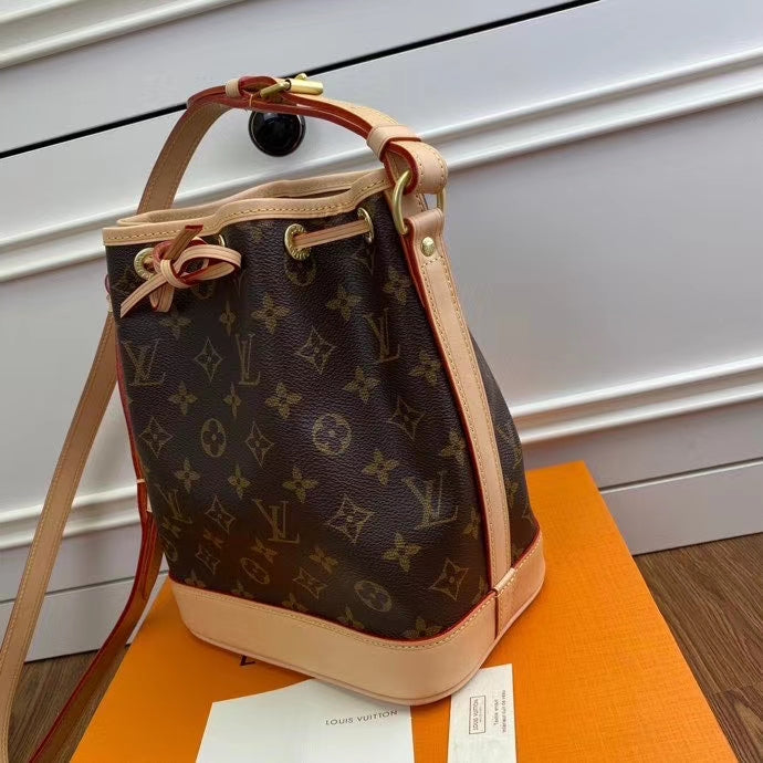 Louis Vuitton Nano Noé Monogram Canvas Crossbody Bucket Bag