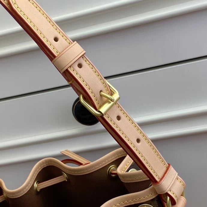 Louis Vuitton Nano Noé Monogram Canvas Crossbody Bucket Bag