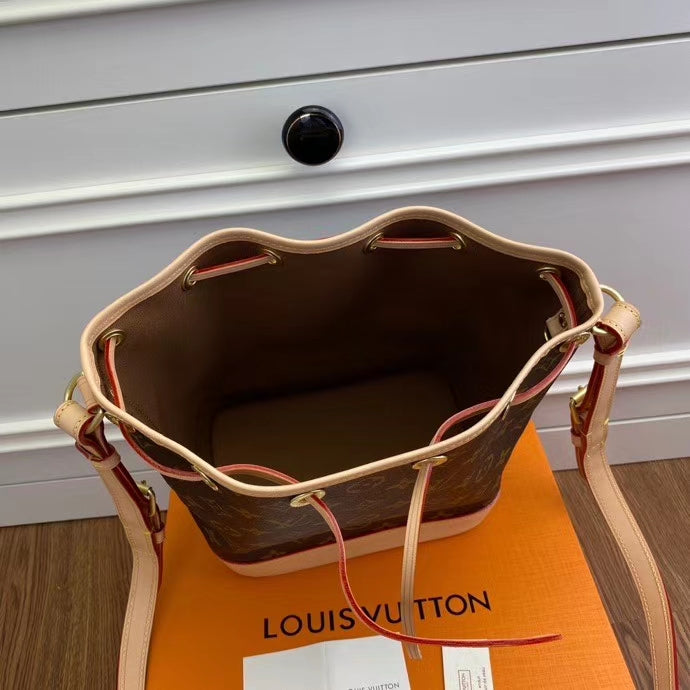 Louis Vuitton Nano Noé Monogram Canvas Crossbody Bucket Bag