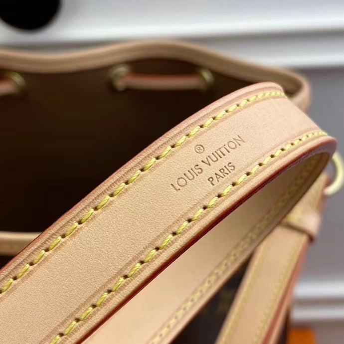 Louis Vuitton Nano Noé Monogram Canvas Crossbody Bucket Bag