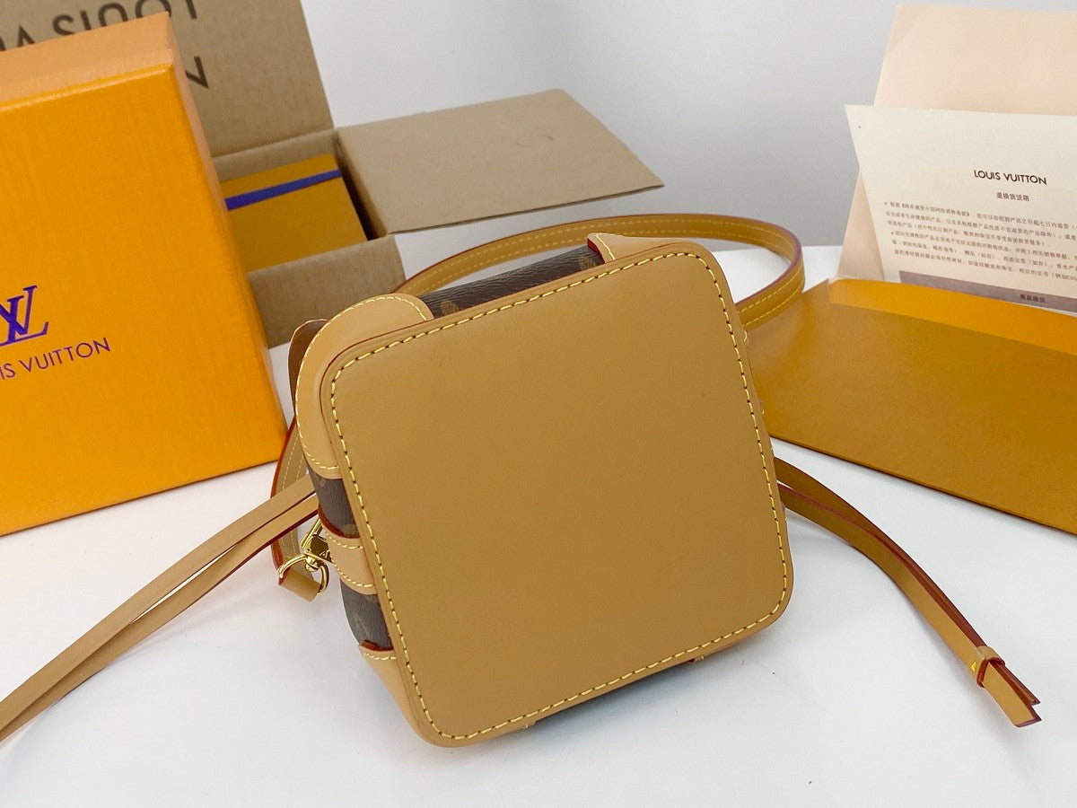 Louis Vuitton Nano Noé Monogram Canvas Crossbody Bucket Bag