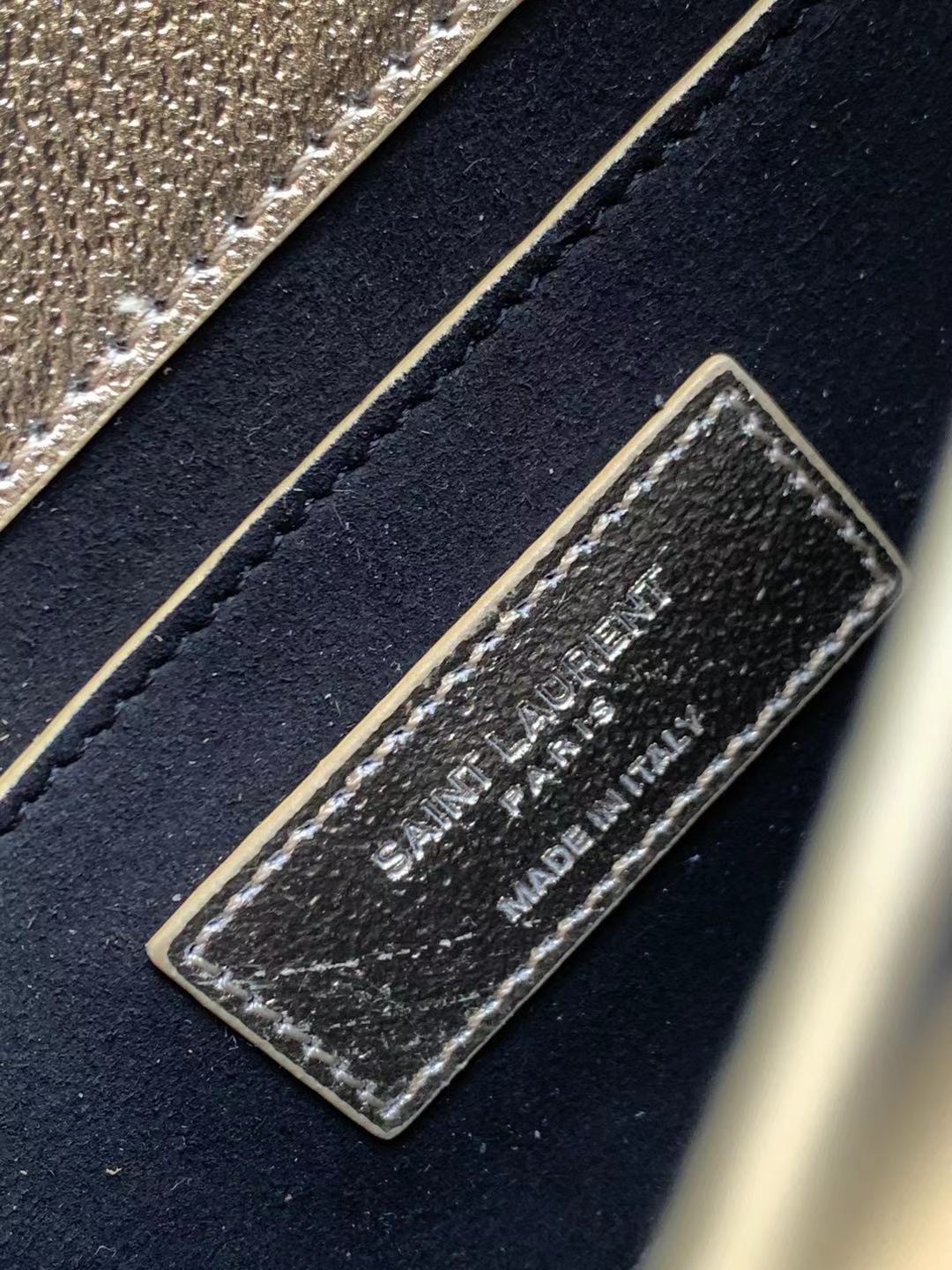 Saint Laurent YSL Kate Medium Glitter Gold Chain Crossbody Bag