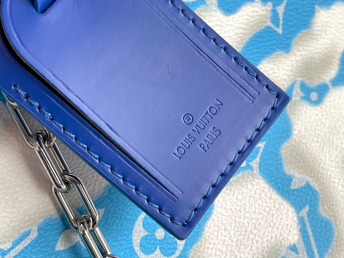 Louis Vuitton Monogram Clouds Keepall Bandouliere 50 Blue
