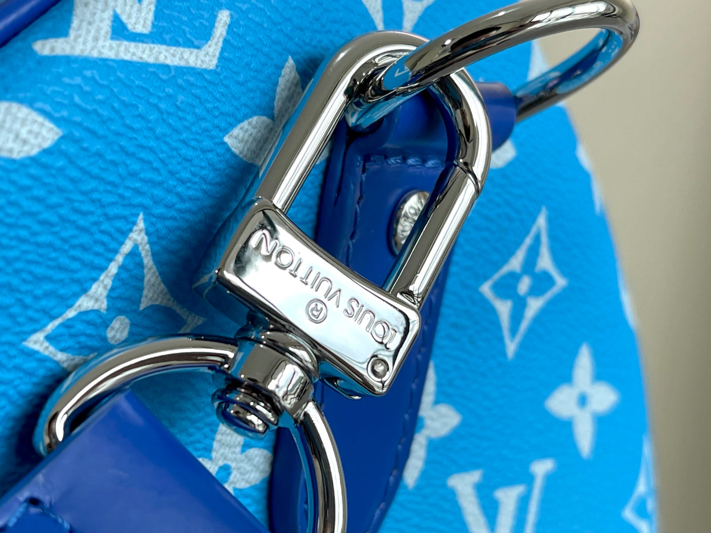 Louis Vuitton Monogram Clouds Keepall Bandouliere 50 Blue