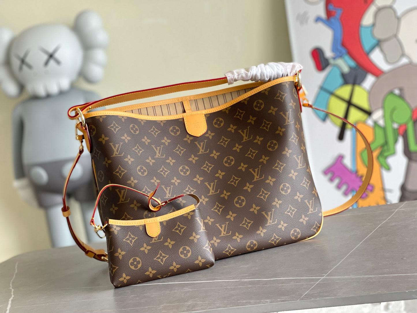 Louis Vuitton Monogram Canvas Graceful MM Hobo Bag with Pouch