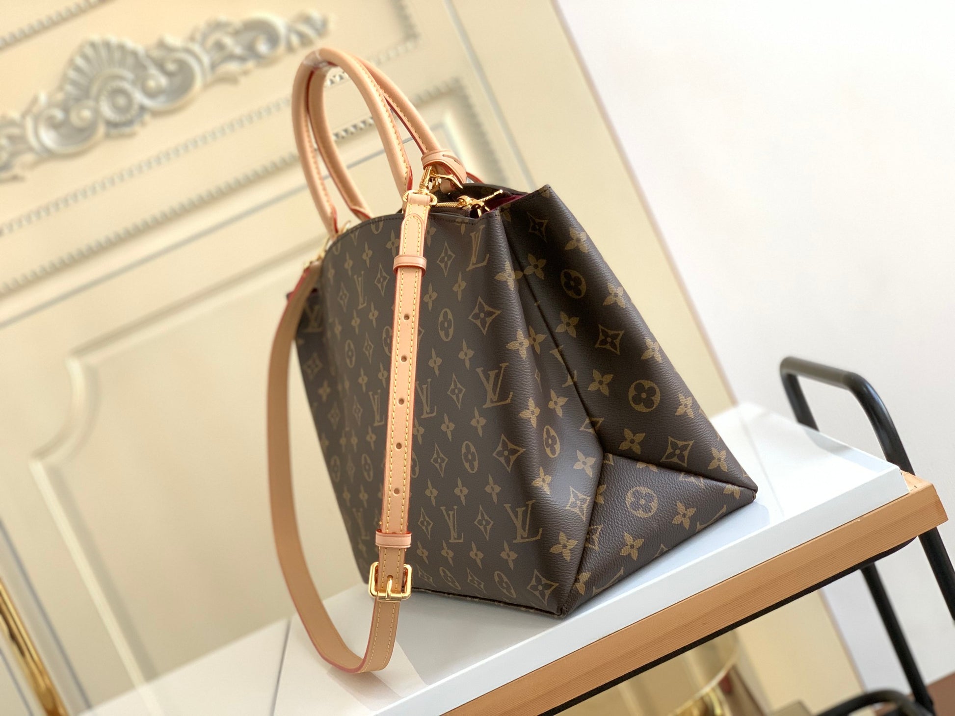 Louis Vuitton Monogram Canvas Cluny Handbag - Brown