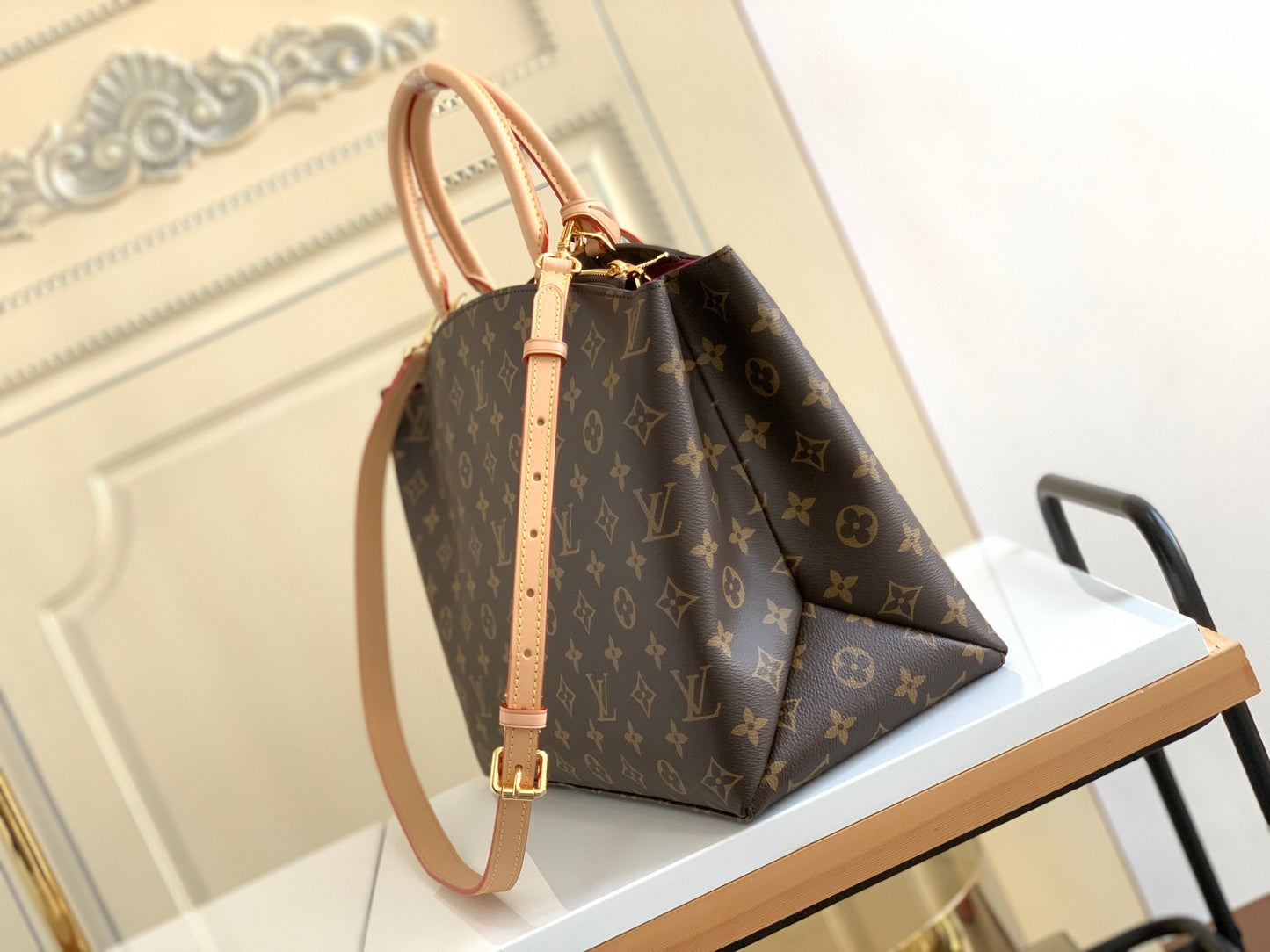 Louis Vuitton Monogram Canvas Cluny Handbag - Brown