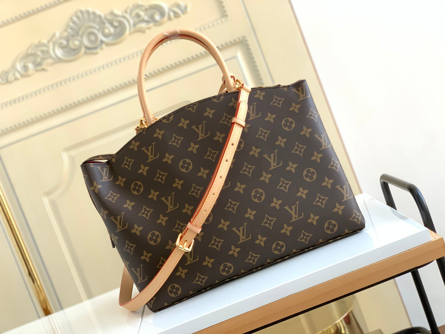 Louis Vuitton Monogram Canvas Cluny Handbag - Brown