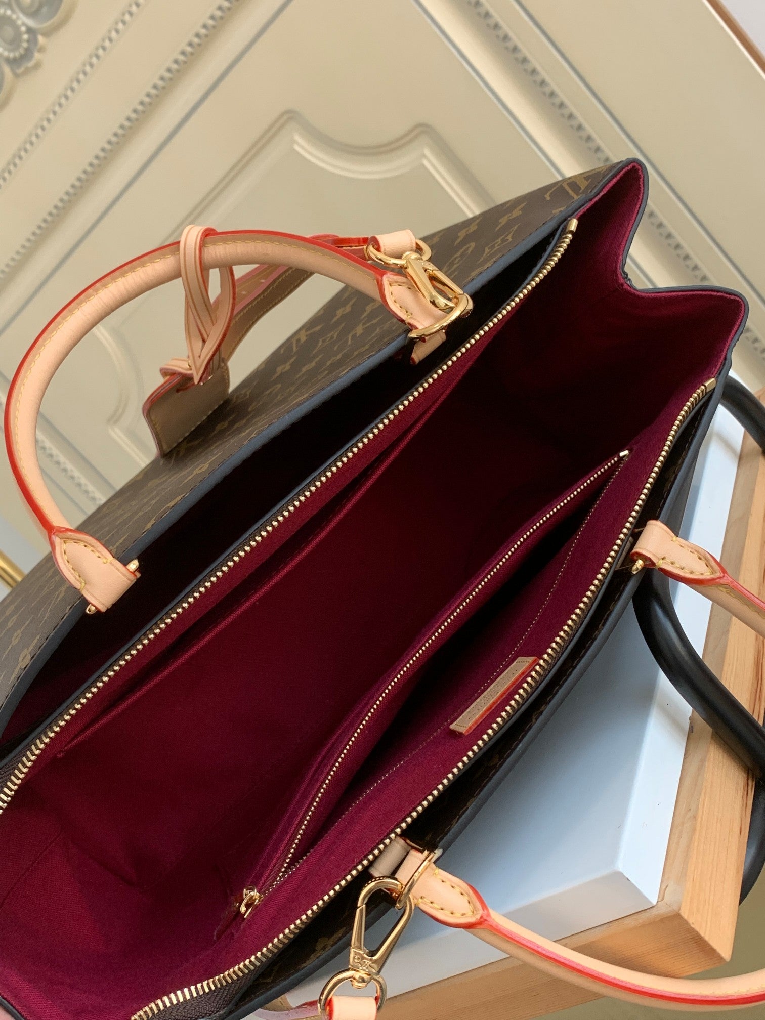 Louis Vuitton Monogram Canvas Cluny Handbag - Brown