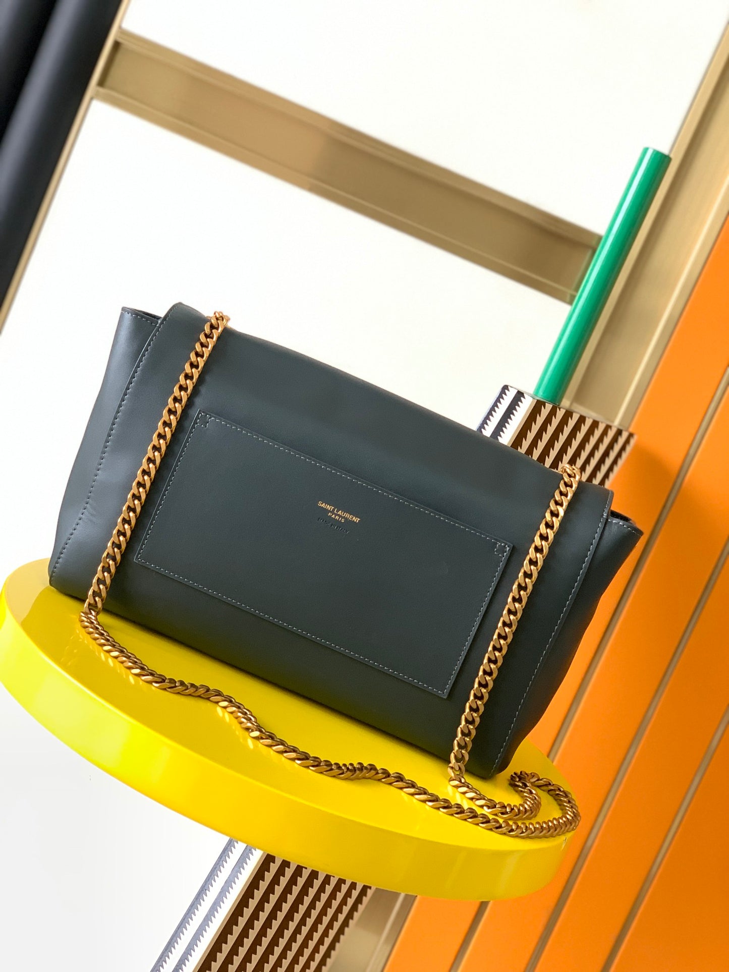 Saint Laurent Women's Kate Medium Monogram Leather Shoulder Bag - Black/Gold