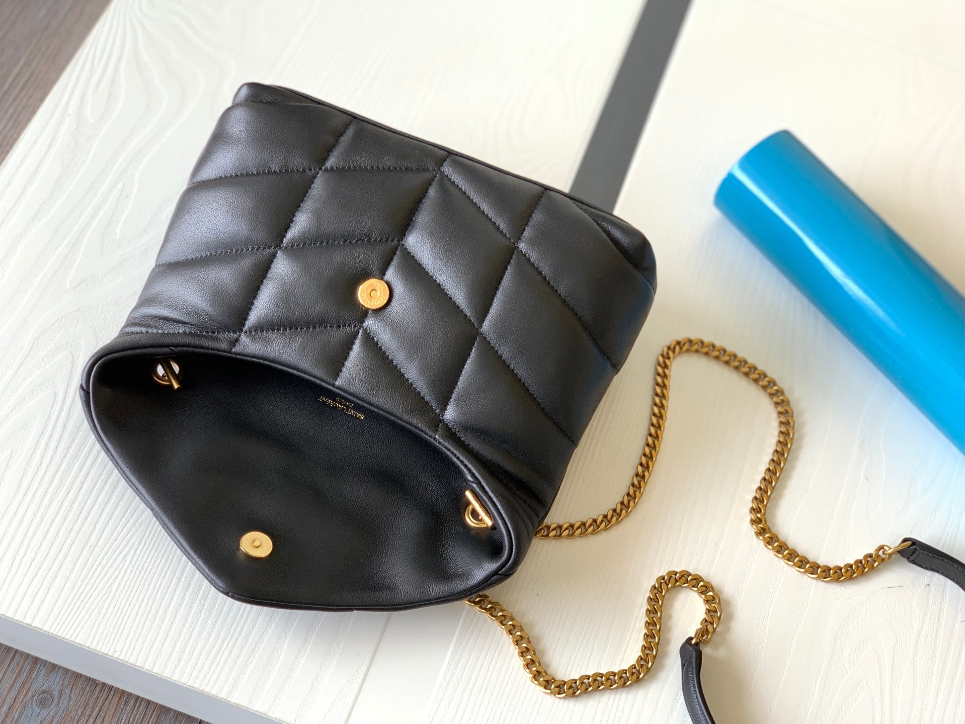 Saint Laurent Loulou Puffer Small Bag in Quilted Lambskin - Black