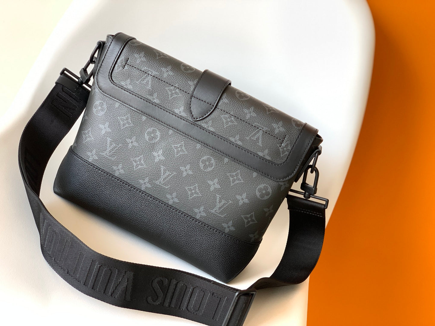 Louis Vuitton S-Lock Messenger Bag Monogram Eclipse Canvas - Black/Grey
