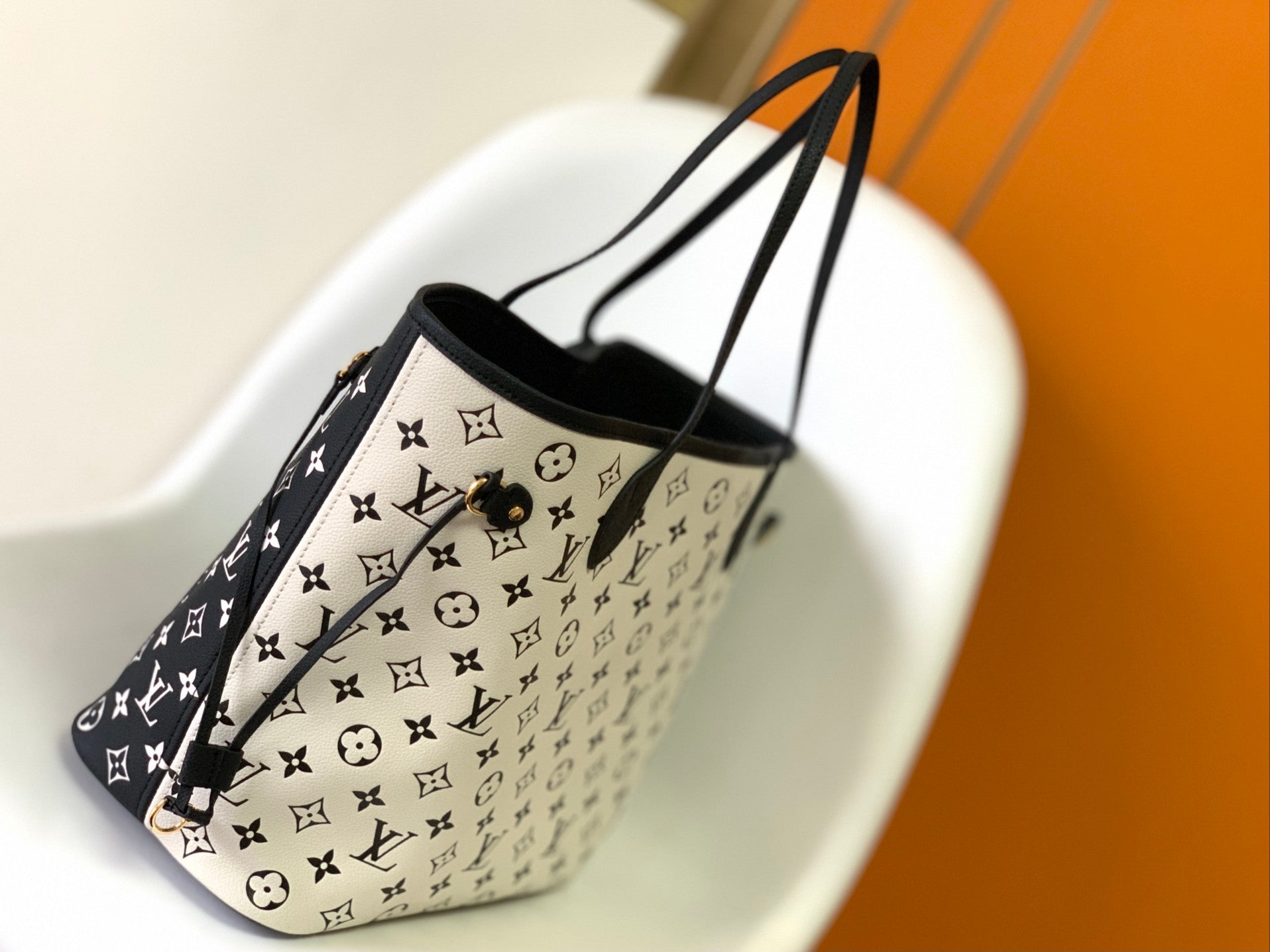 Louis Vuitton Neverfull MM Moonlight Monogram Black Tote Bag