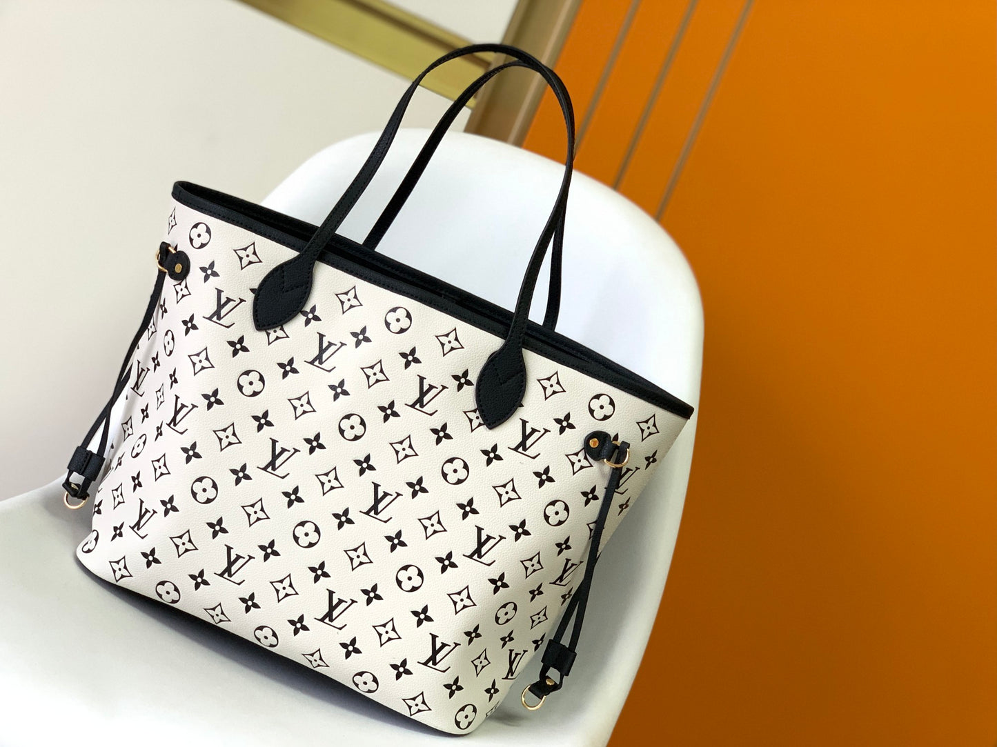 Louis Vuitton Neverfull MM Moonlight Monogram Black Tote Bag