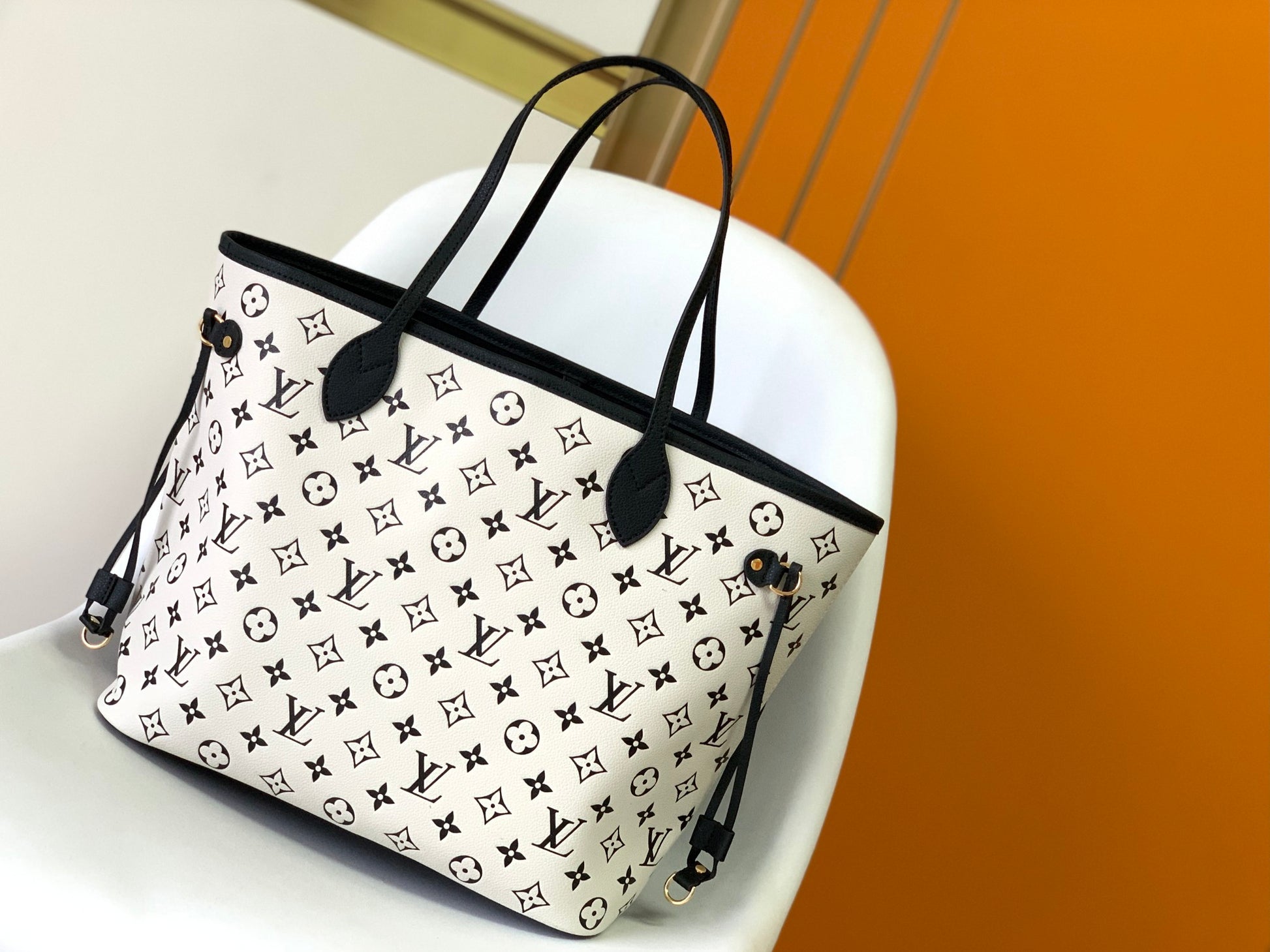 Louis Vuitton Neverfull MM Moonlight Monogram Black Tote Bag