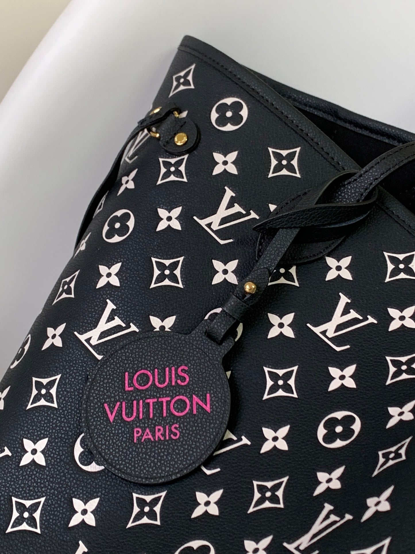 Louis Vuitton Neverfull MM Moonlight Monogram Black Tote Bag