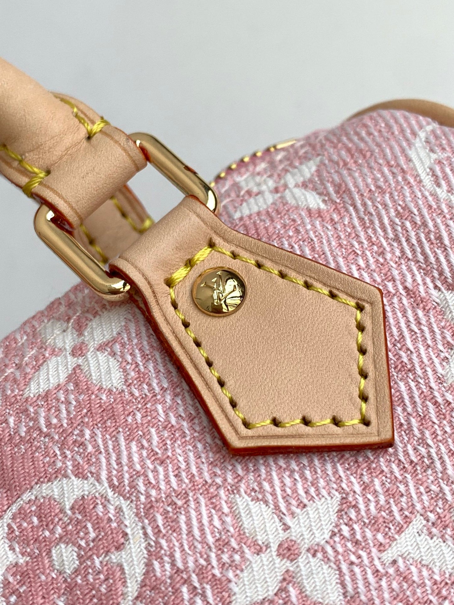 Louis Vuitton Nano Speedy Pink Monogram Denim Handbag