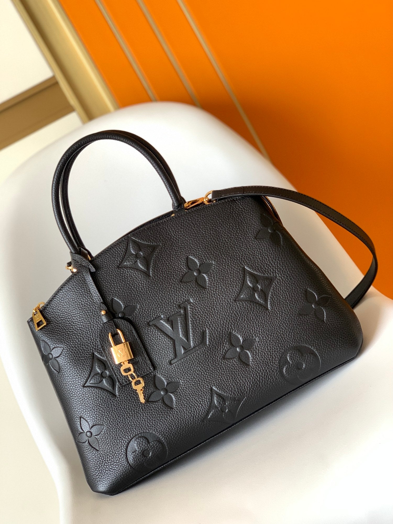 Louis Vuitton Monogram Empreinte Leather Top Handle Bag - Noir Black