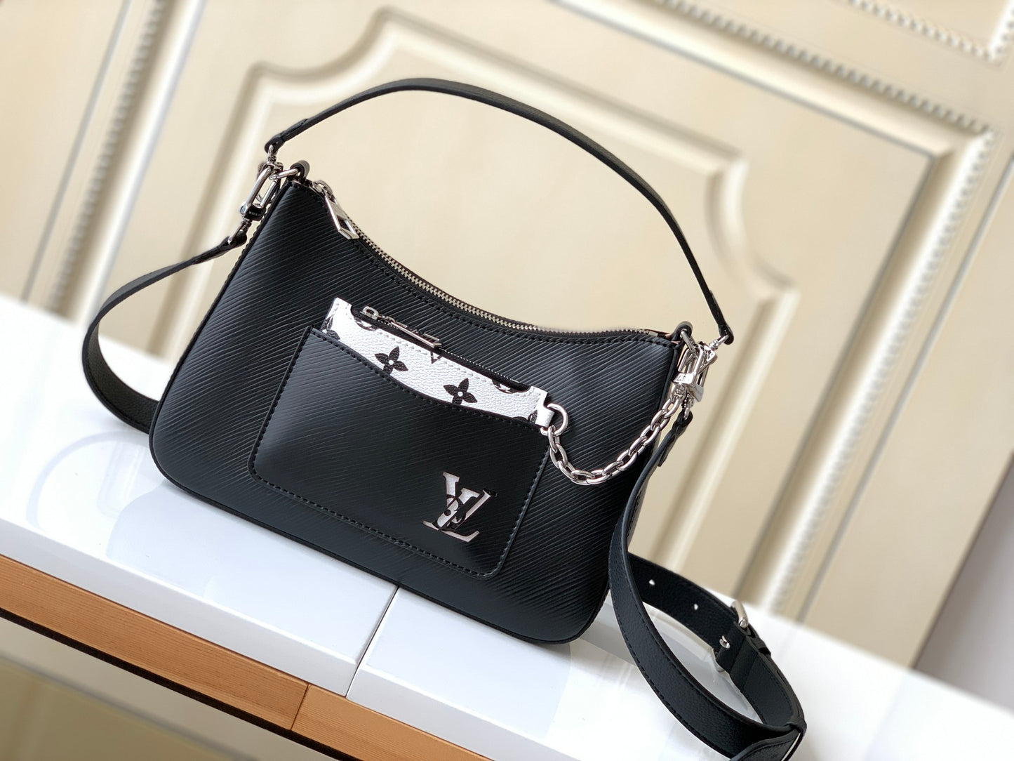 Louis Vuitton Marelle Handbag - Monogram Empreinte Leather Black