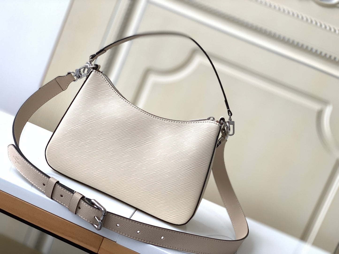 Louis Vuitton Marelle Quartz Epi Leather Shoulder Bag with Monogram Pouch