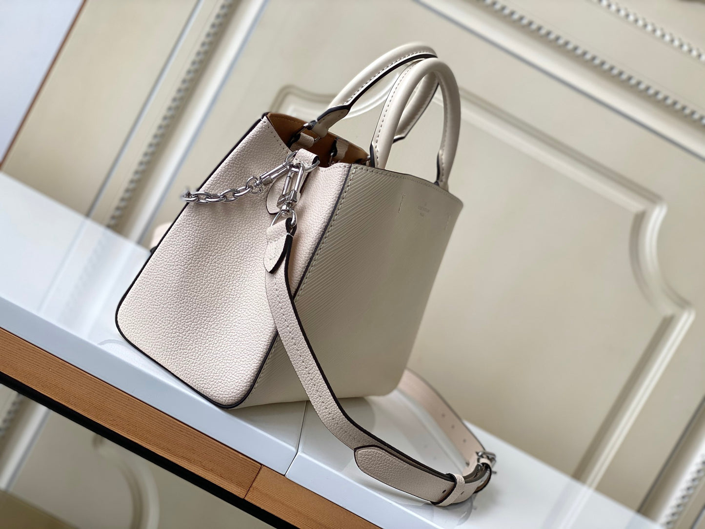 Louis Vuitton Marelle BB Quartz Epi Leather Handbag with Monogram Pouch