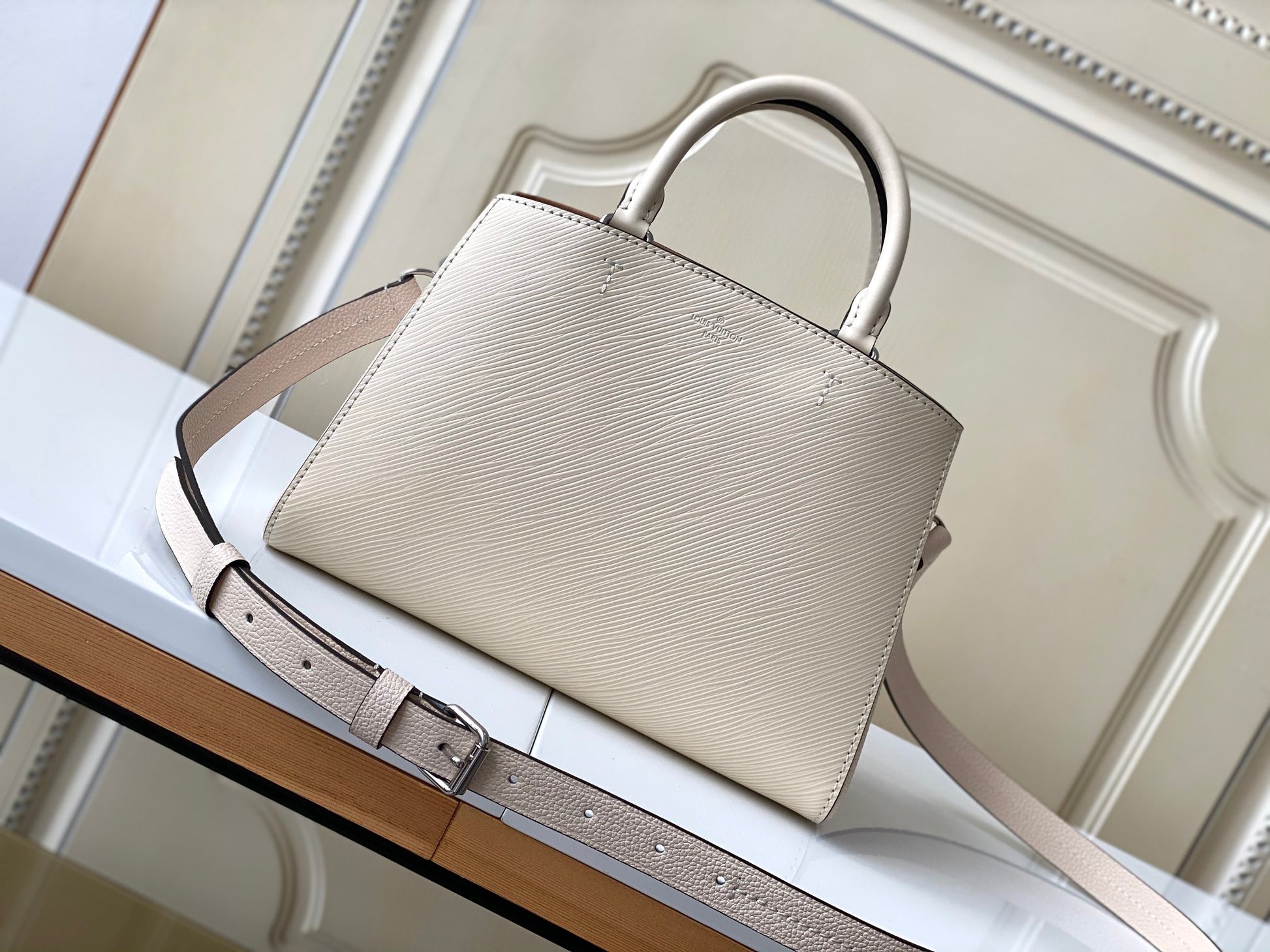Louis Vuitton Marelle BB Quartz Epi Leather Handbag with Monogram Pouch