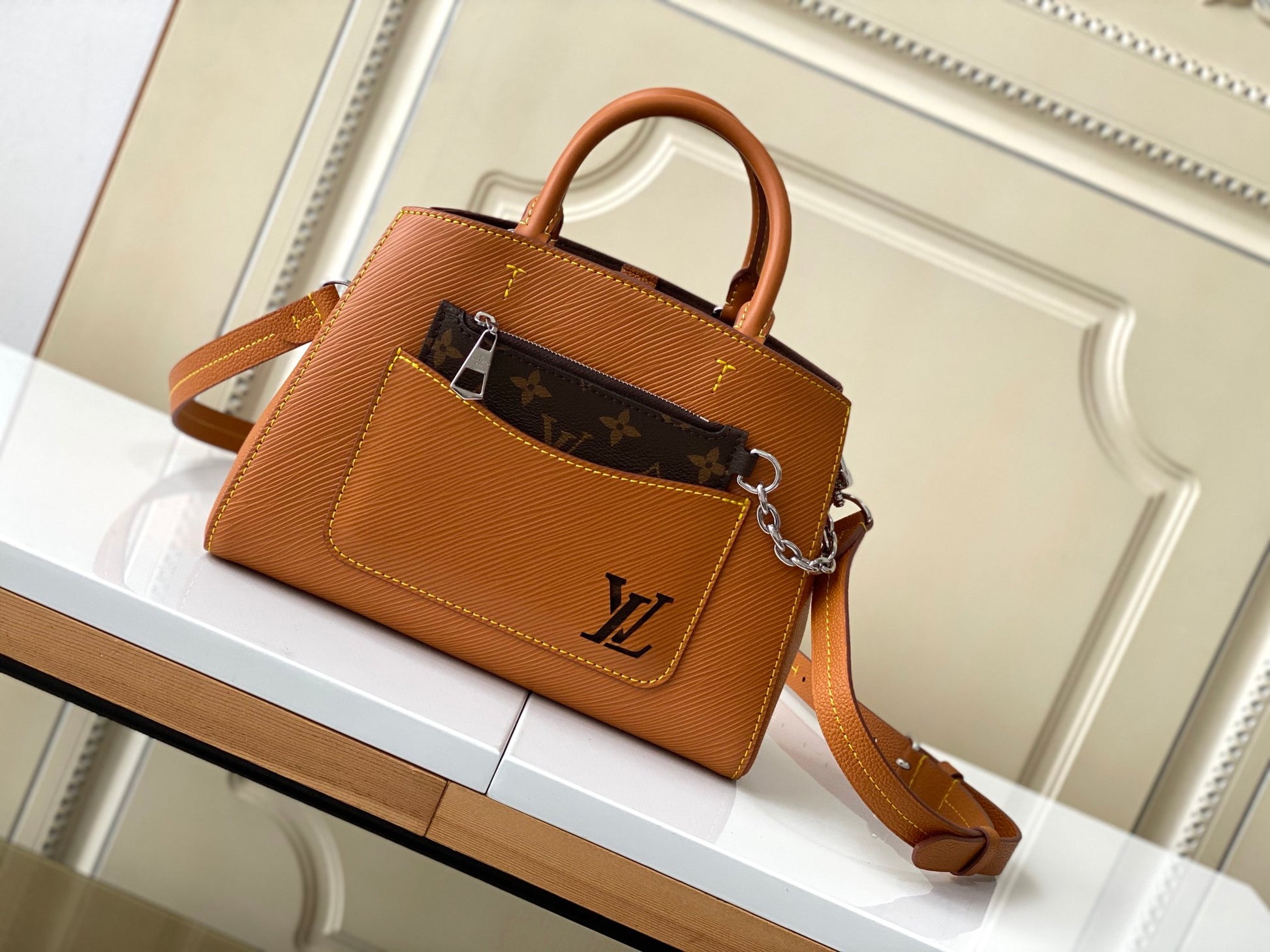 Louis Vuitton Marelle Tote BB Epi Leather Handbag - Honey Gold